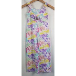 Juicy Couture Kids Girls Sz. 5 Watercolor Print Jersey Jumpsuit